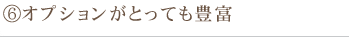 オプションがとっても豊富