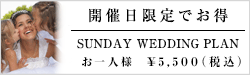 SUNDAY WEDDING PLAN
