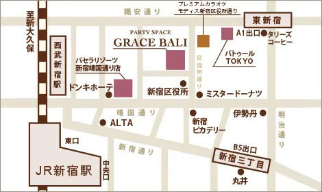 最寄り駅からモディス区役所ラウンジまでのアクセス