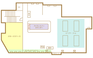 スリーモンキーズカフェの会場紹介