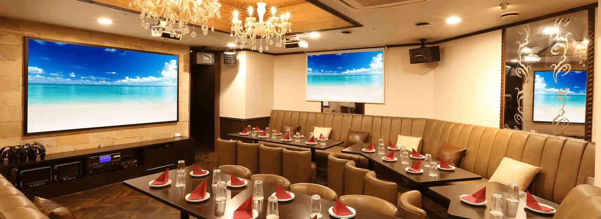 6F&nbsp;パーティールーム デヴィ 20～35名様　店内最大規模のパーティールーム。大型スクリーンを使ったオフ会や宴会に最適。