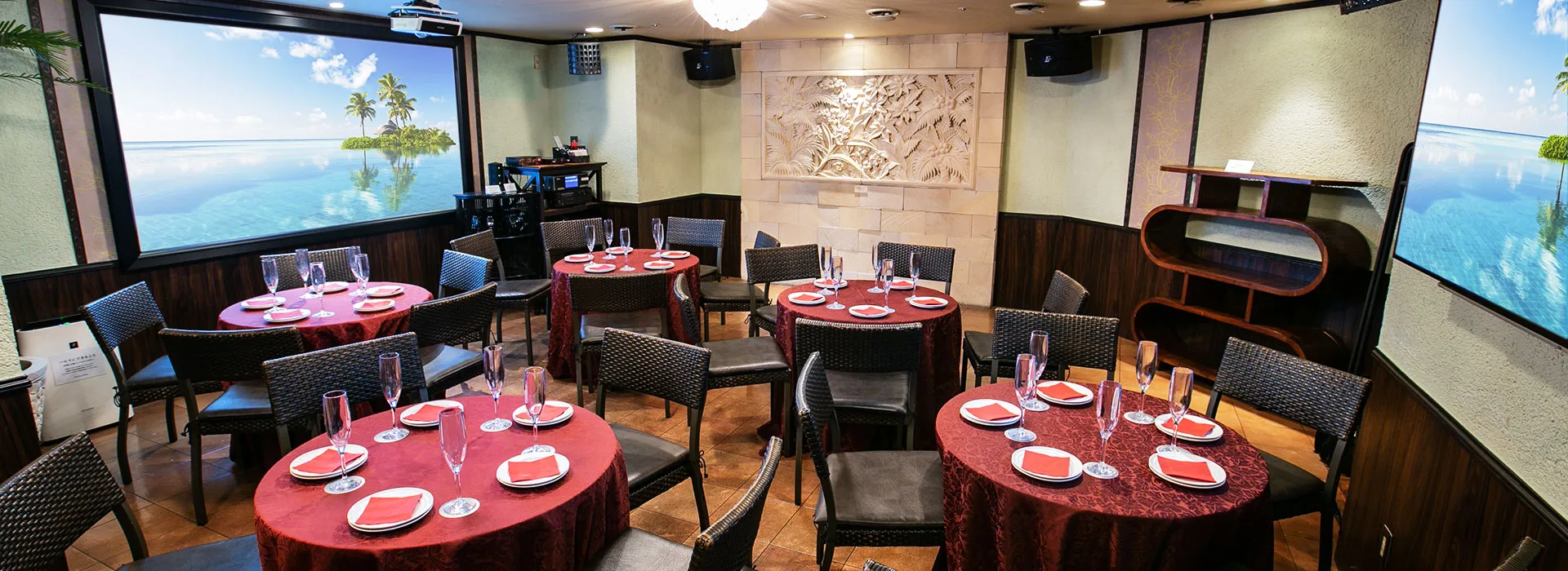 5F&nbsp;パーティールーム ガネーシャ 20～30名様　レイアウト自由自在で、色々なセルフパーティーに最適